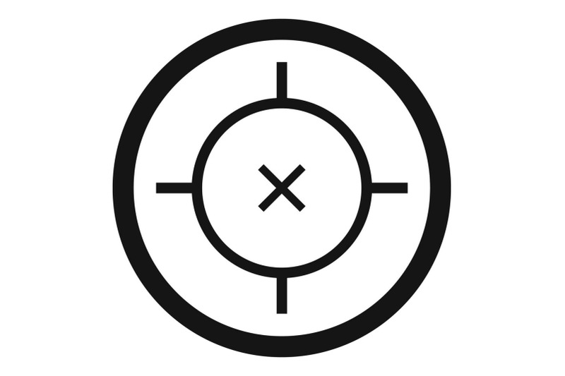 pistol-gun-aim-icon-simple-style