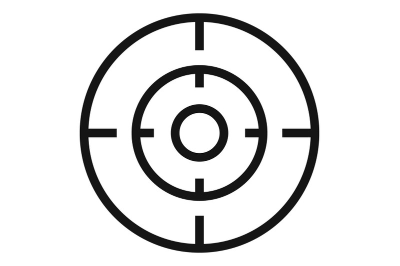 old-gun-aim-icon-simple-style