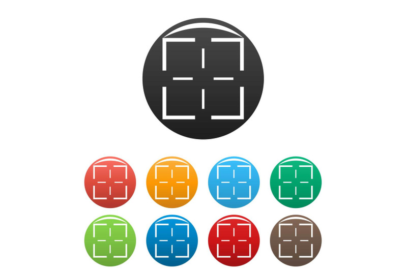 mission-icons-set-color-vector