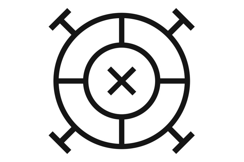 fighter-target-icon-simple-style