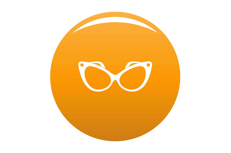 fashion-eyeglasses-icon-vector-orange