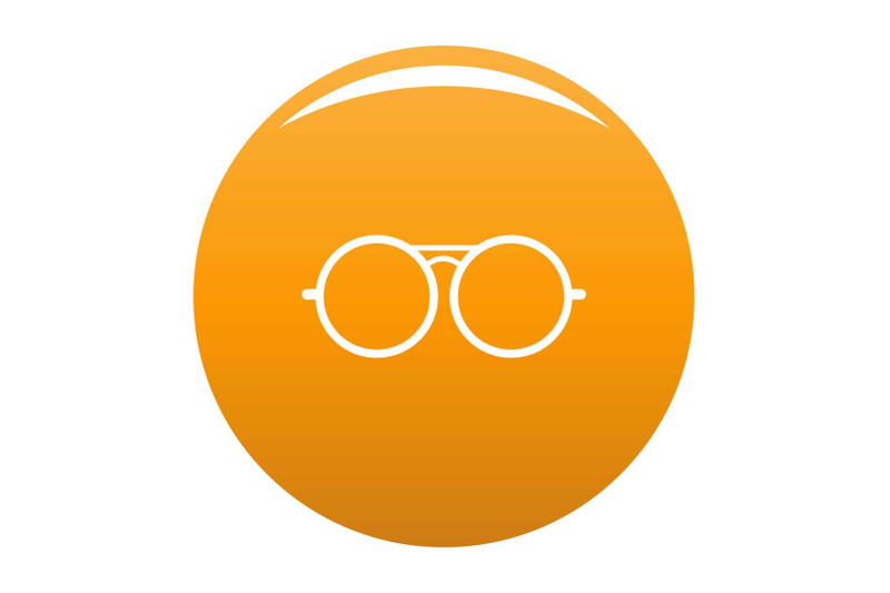 round-lens-icon-vector-orange