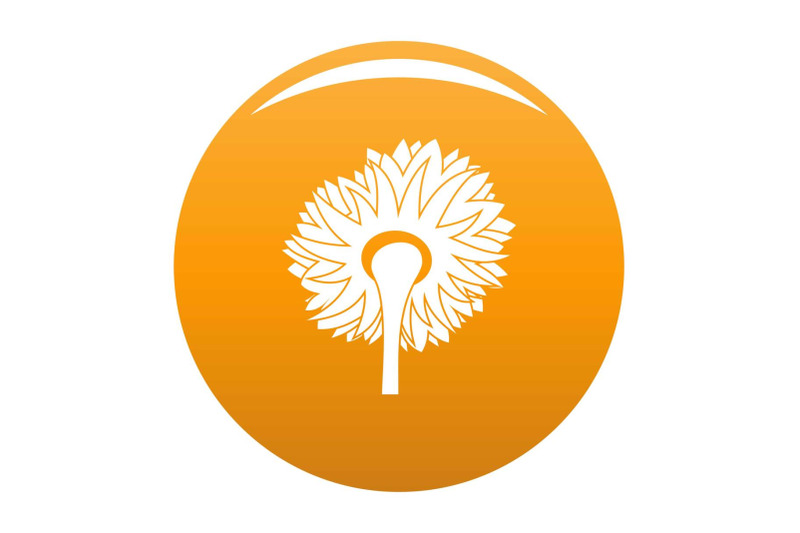 turning-sunflower-icon-vector-orange
