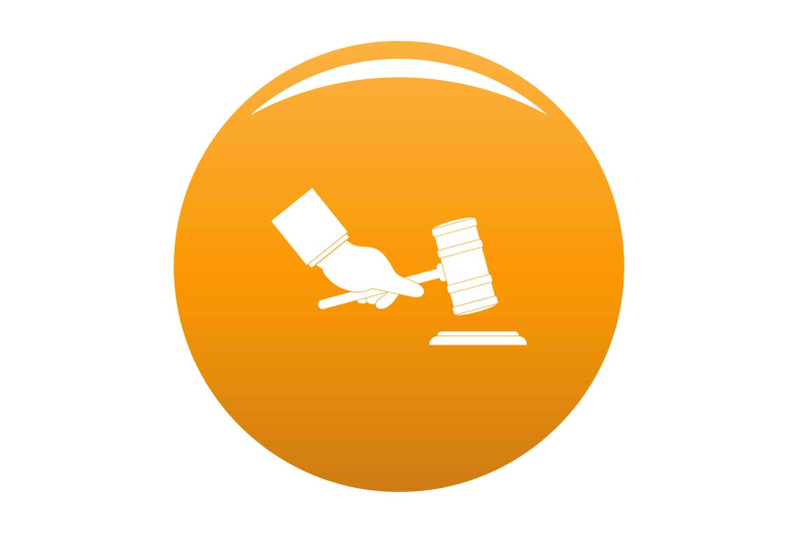 gavel-in-hand-icon-vector-orange