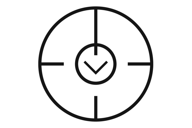 digital-gun-aim-icon-simple-style
