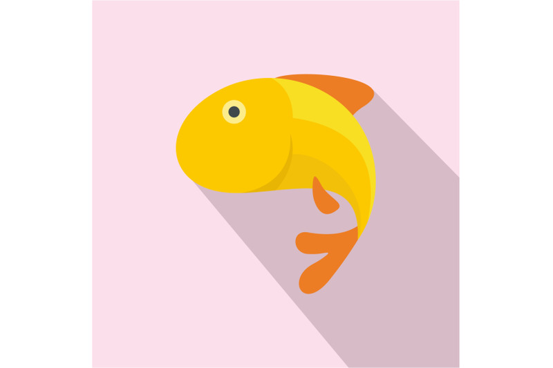 gold-fish-icon-flat-style