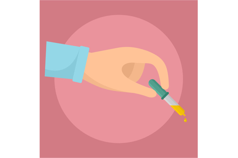 pipette-in-hand-icon-flat-style