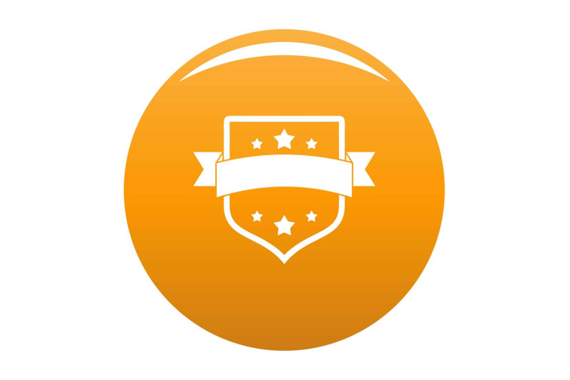 badge-vintage-icon-vector-orange