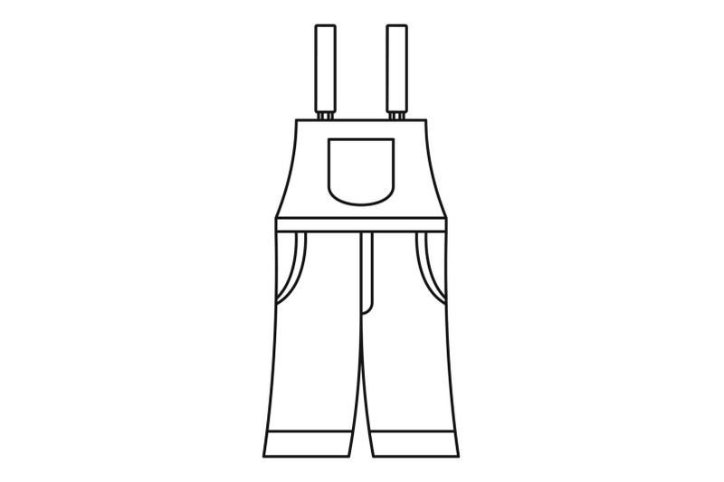 work-pants-icon-outline-style