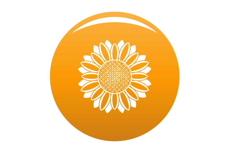 circle-of-sunflower-icon-vector-orange