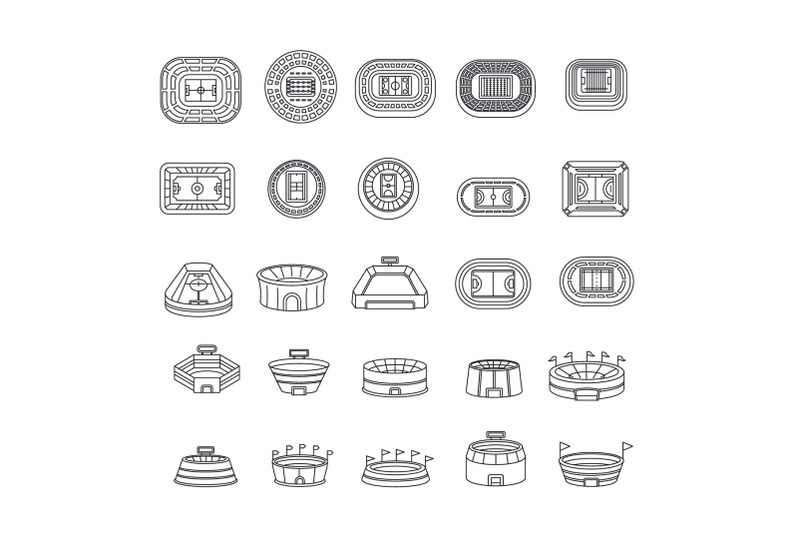 selfie-video-photo-people-icons-set-outline-style