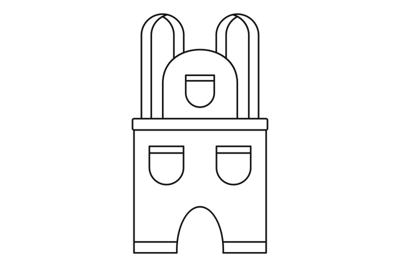 work-clothes-icon-outline-style