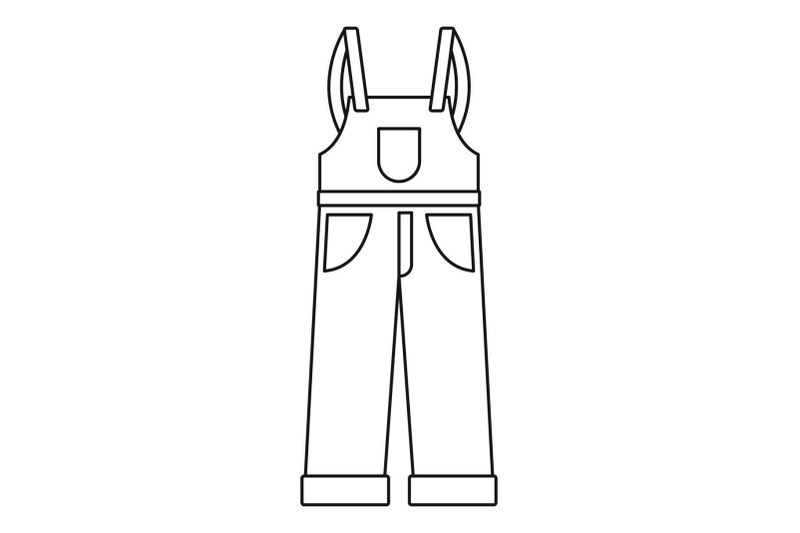 worker-pants-icon-outline-style