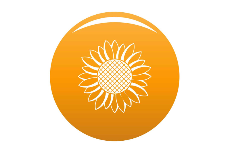 nice-sunflower-icon-vector-orange