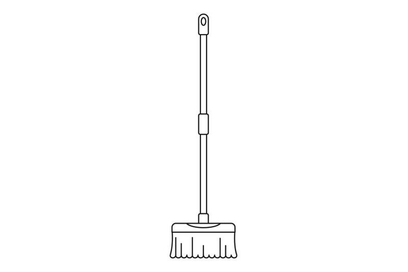 brush-mop-icon-outline-style