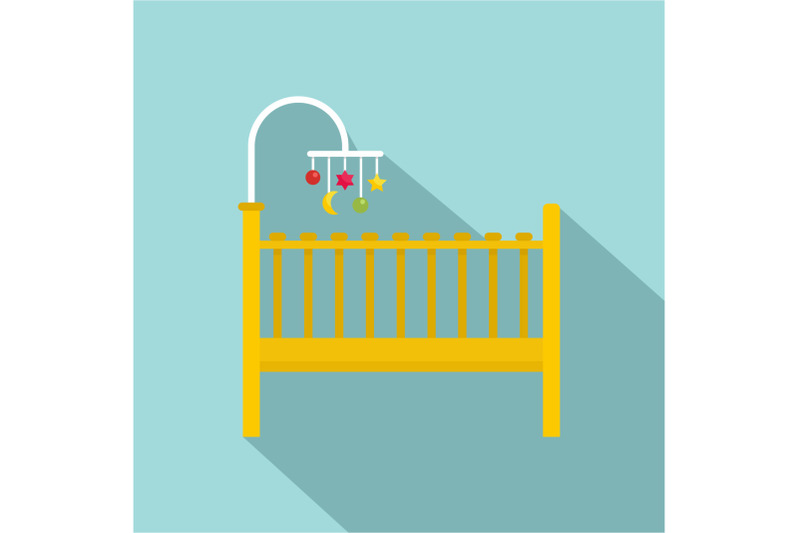 baby-bed-icon-flat-style