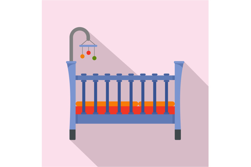 baby-crib-icon-flat-style