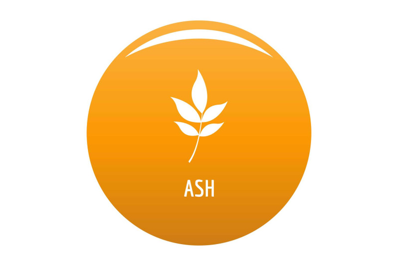 ash-leaf-icon-vector-orange