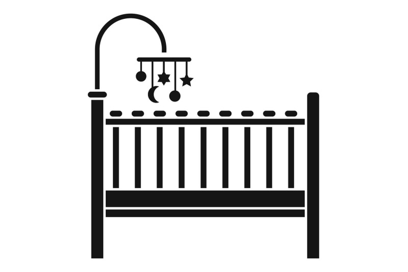 baby-bed-icon-simple-style