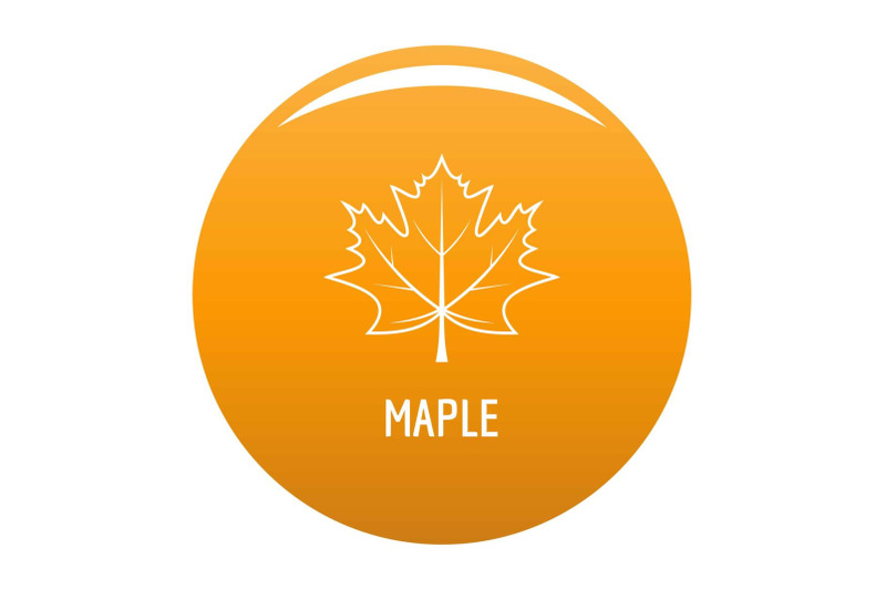 maple-leaf-icon-vector-orange