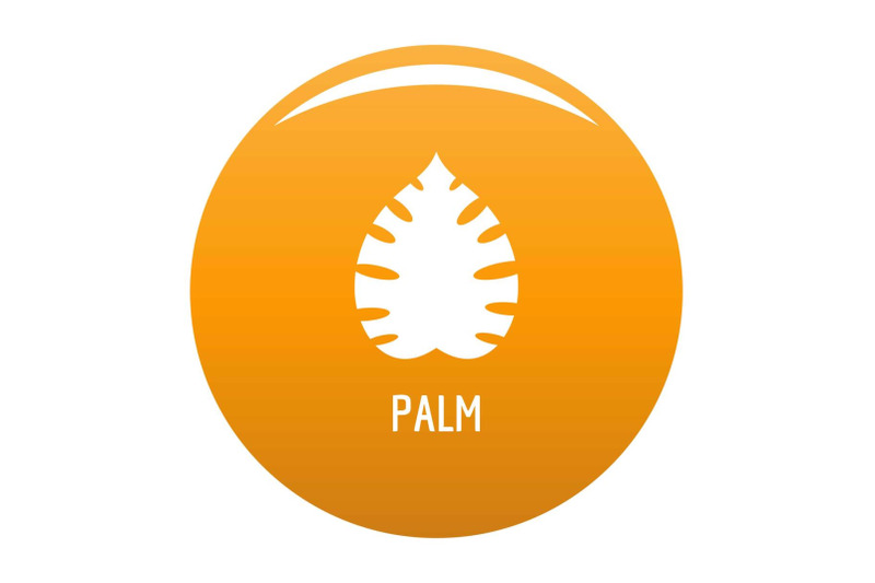 palm-leaf-icon-vector-orange