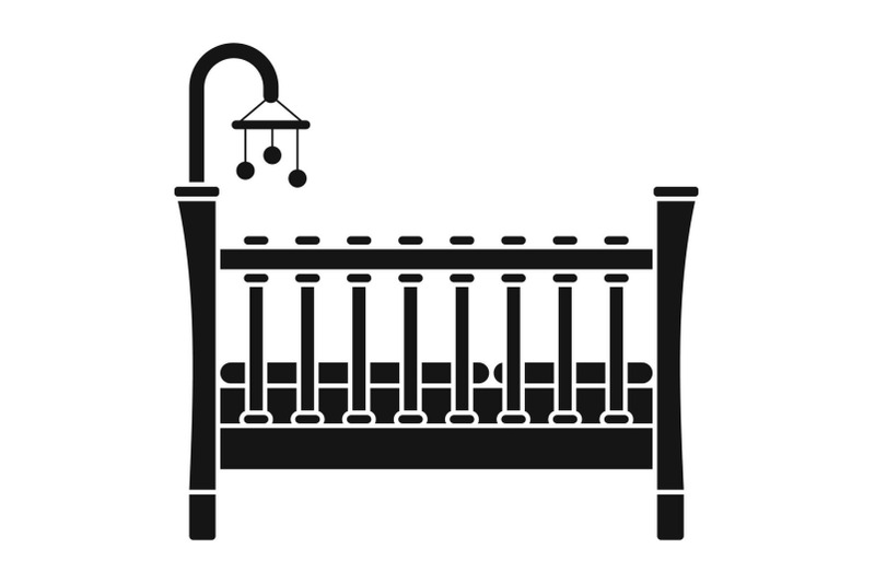 baby-crib-icon-simple-style