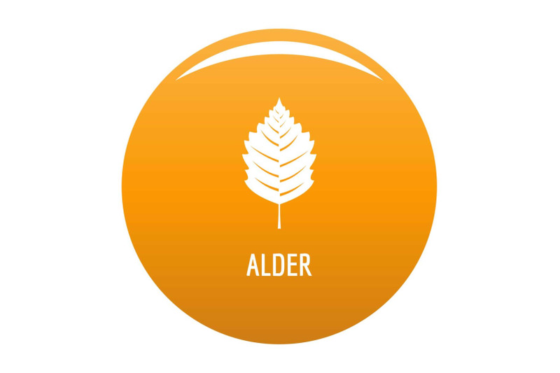 alder-leaf-icon-vector-orange