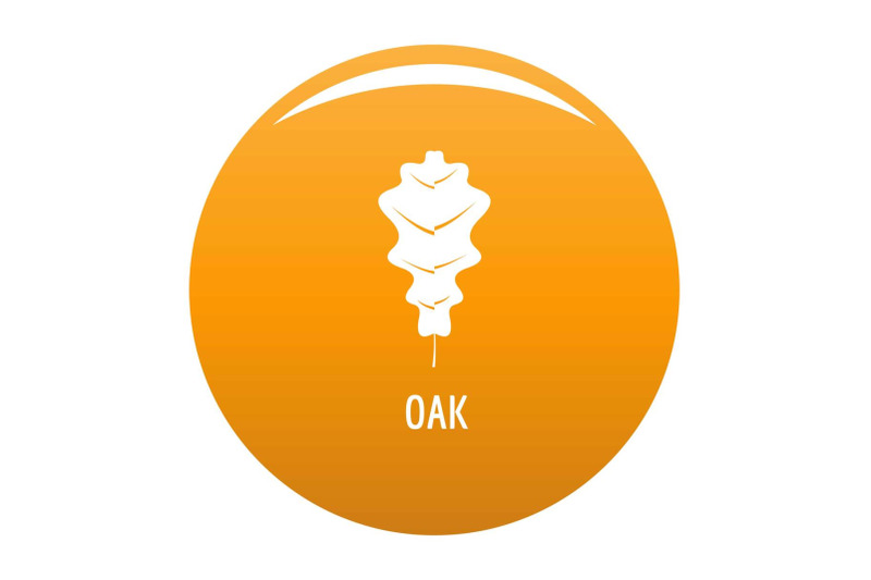 oak-leaf-icon-vector-orange
