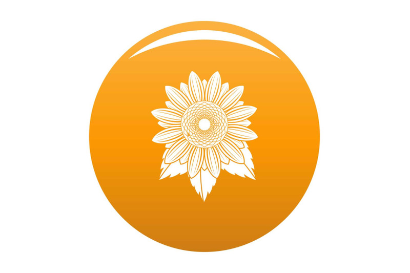 natural-sunflower-icon-vector-orange