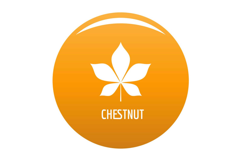 chestnut-leaf-icon-vector-orange