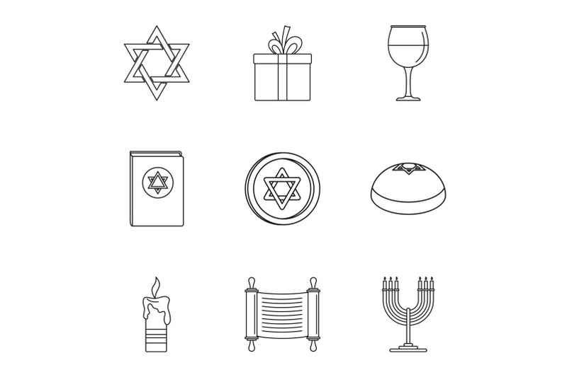 fanatic-icons-set-outline-style