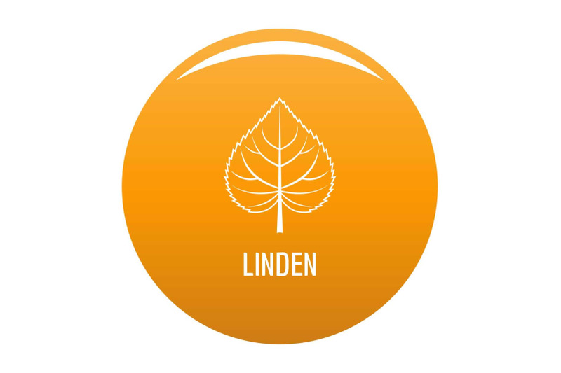 linden-leaf-icon-vector-orange