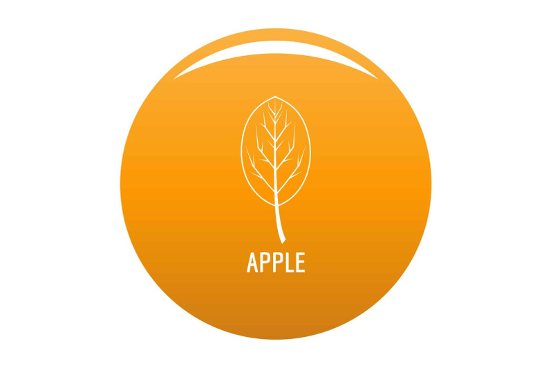 apple-leaf-icon-vector-orange