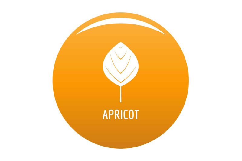 apricot-leaf-icon-vector-orange