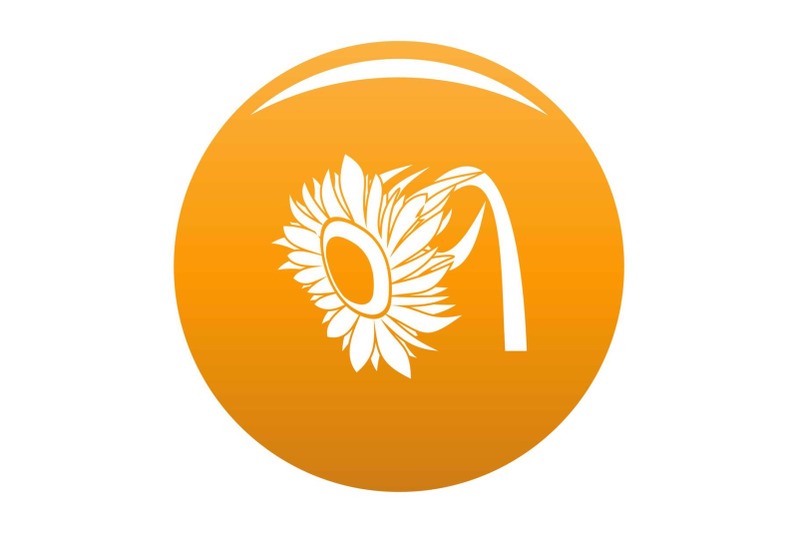 beautiful-sunflower-icon-vector-orange