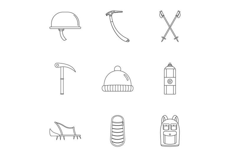 highlander-icons-set-outline-style