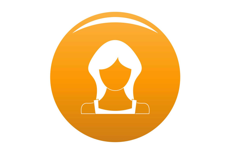 new-woman-user-icon-vector-orange