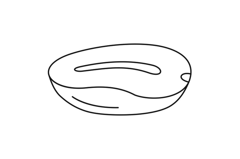 half-nut-icon-outline-style