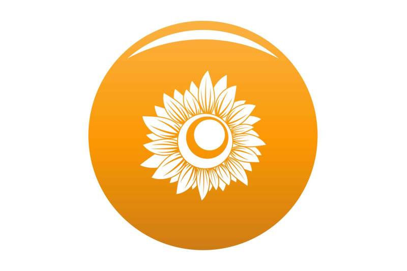 tall-sunflower-icon-vector-orange