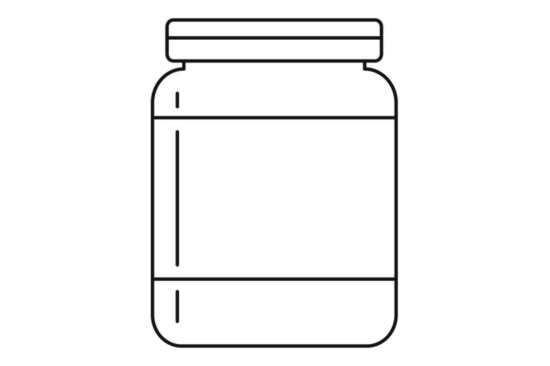 butter-jar-icon-outline-style