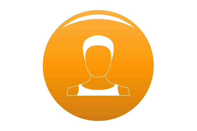 man-user-icon-vector-orange