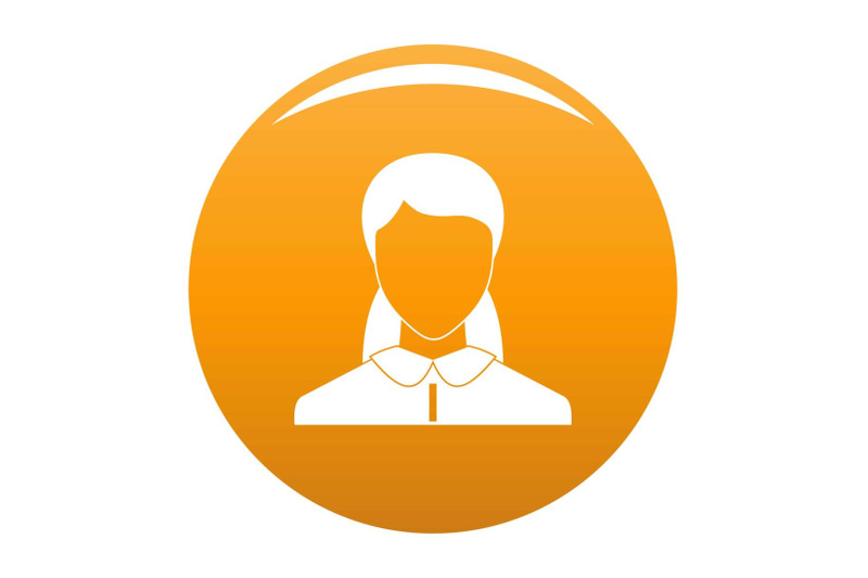 new-woman-avatar-icon-vector-orange
