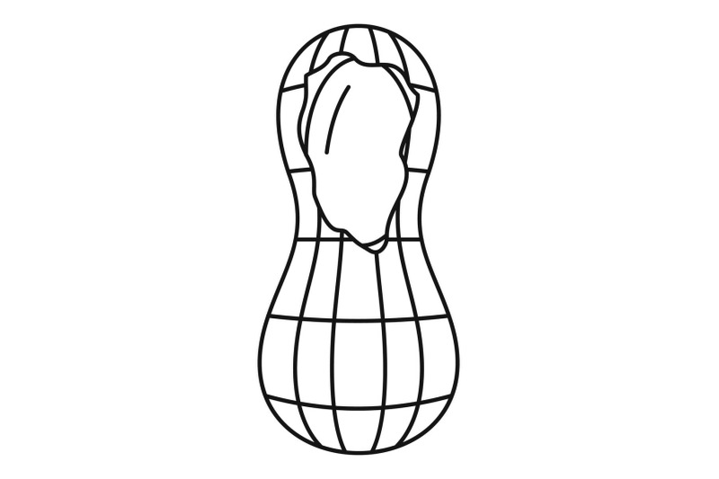 peanut-icon-outline-style