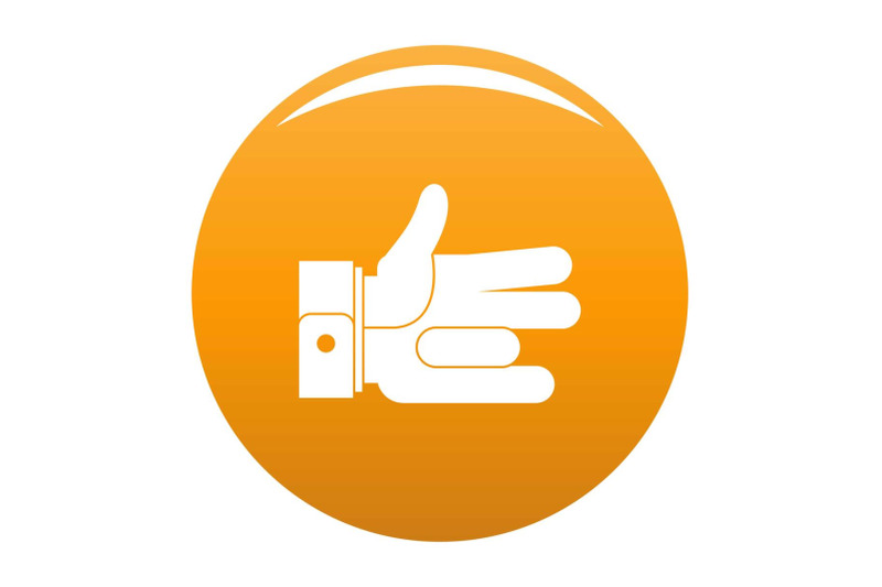 hand-abstract-icon-vector-orange