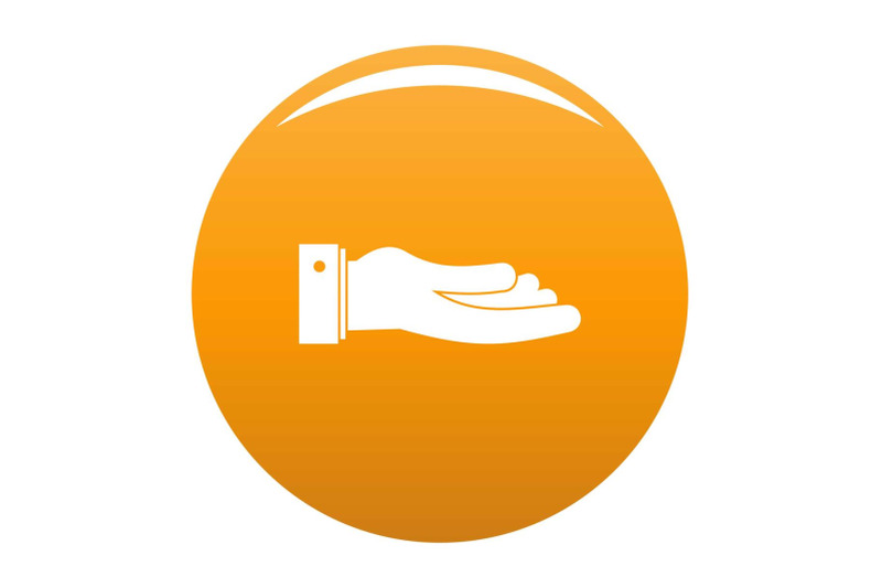 hand-ask-icon-vector-orange