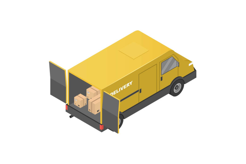 delivery-truck-icon-isometric-style