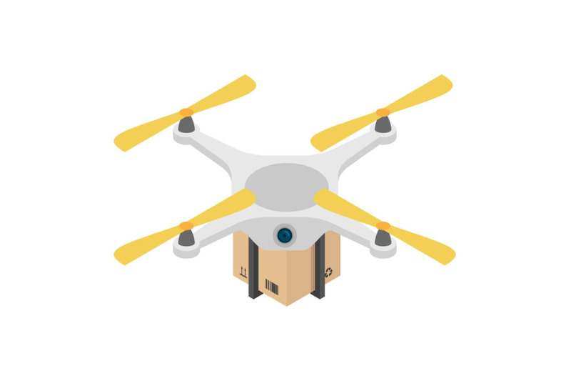drone-box-delivery-icon-isometric-style