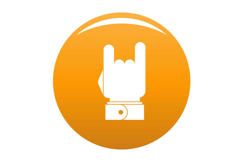 hand-music-icon-vector-orange