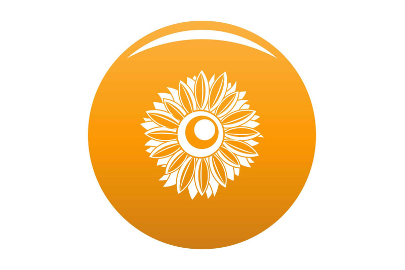 summer-sunflower-icon-vector-orange