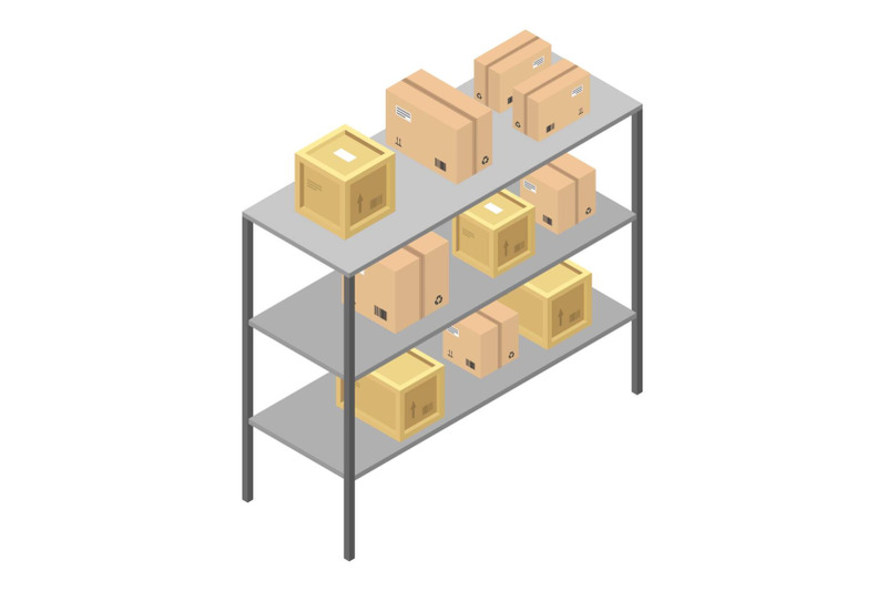 delivery-box-shelf-icon-isometric-style